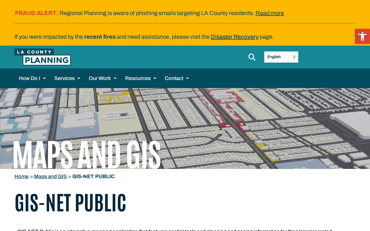 La Mirada street directory GIS-NET address and parcel tools